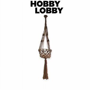 Hobby Lobby cream macrame 39" hanging planter / wall decor | Bohemian |